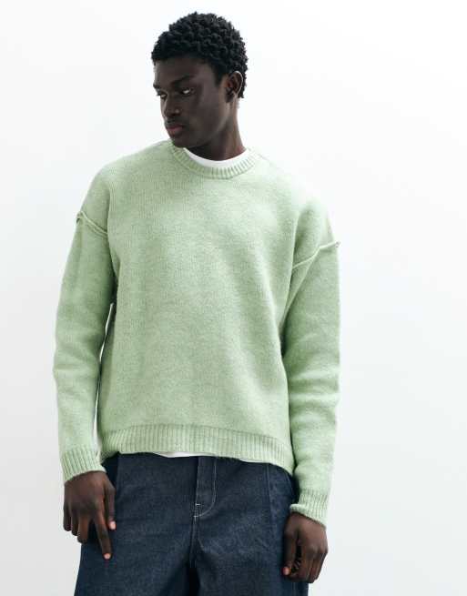ASOS DESIGN knitted oversized jumper in sage, 5 of 5