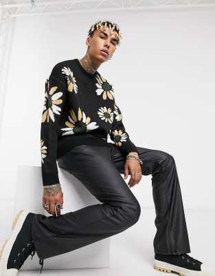 floral knitted jumper