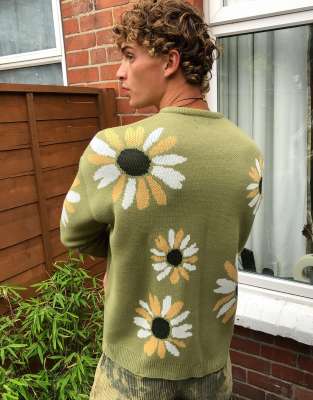 floral knitted jumper