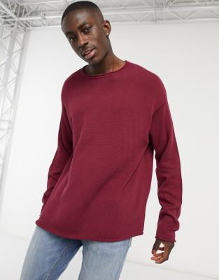 burgundy oversized jumper