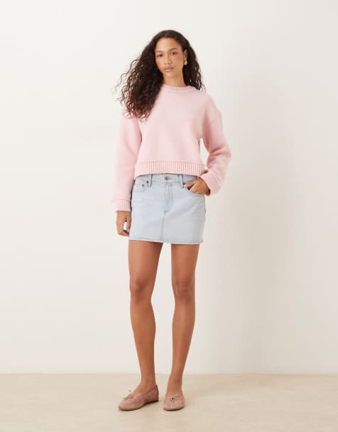 ASOS DESIGN knitted oversized jumper with wide rib detailing in - view 1