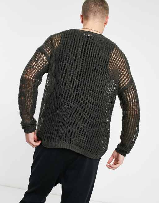 Mesh knit clearance jumper