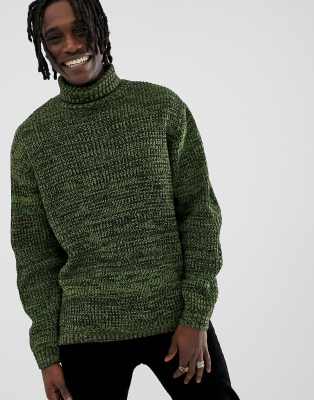 ASOS DESIGN knitted oversized rib sweater in green | ASOS