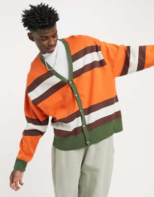 asos orange cardigan