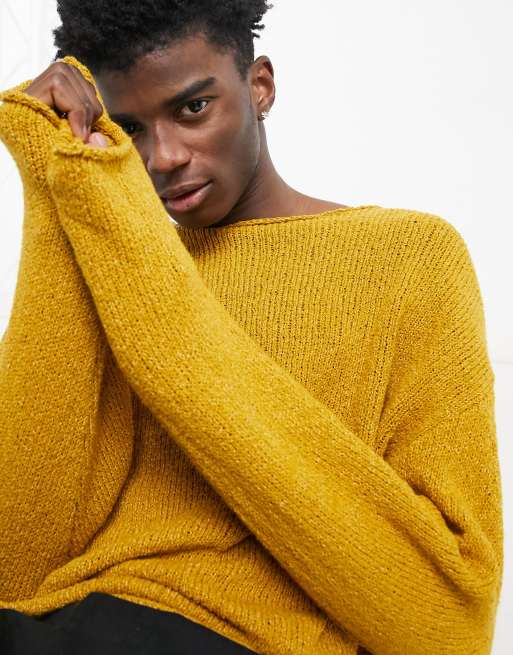 Mustard clearance oversized jumper