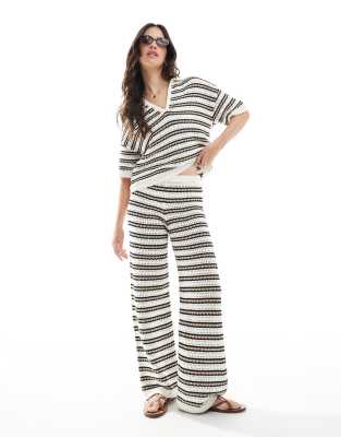 Asos Design Knitted Pants In Multi