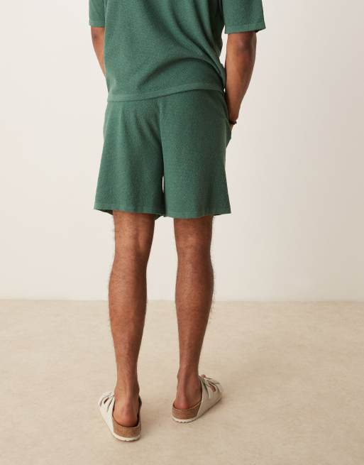 ASOS DESIGN knitted rib shorts in green (Part of a set), 4 of 5