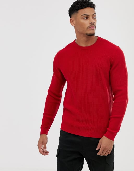 Asos red outlet jumper