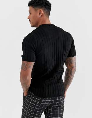 asos mens black shirt