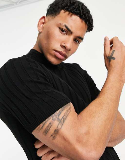 turtle neck with shirt over it
