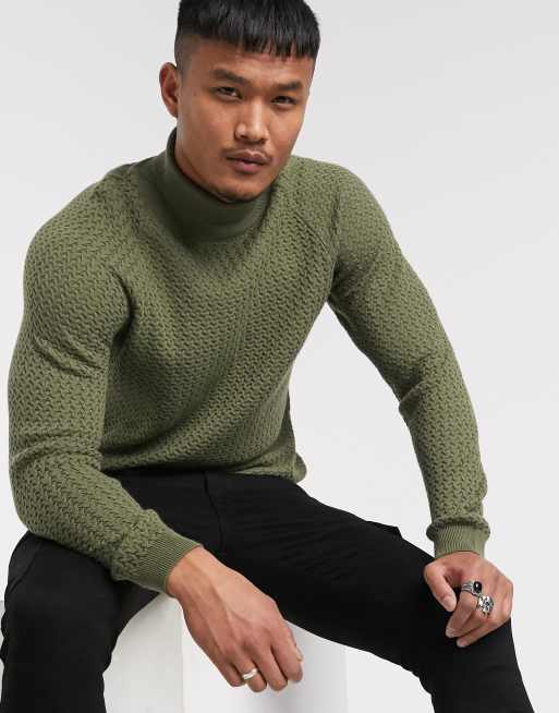 Pull col roulé homme asos hot sale