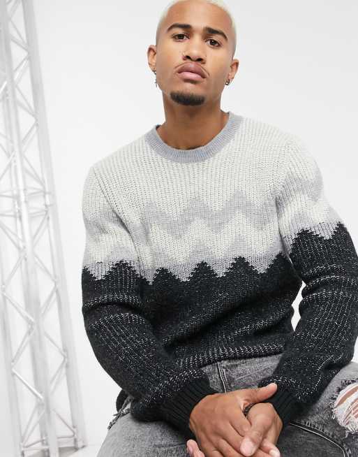 Grey fitted jumper hotsell