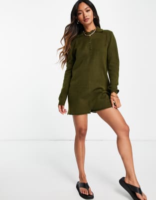 khaki romper dress