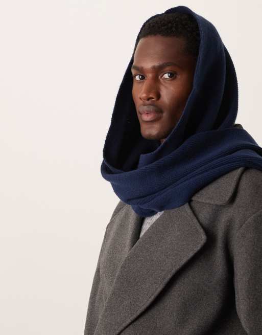 ASOS DESIGN knitted scarf in navy | ASOS