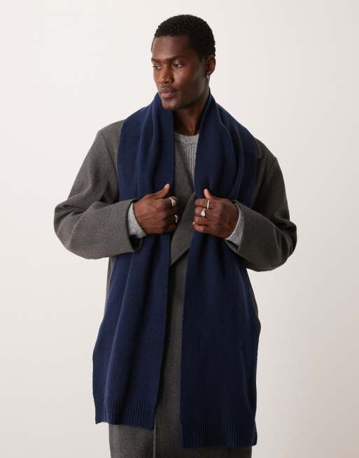ASOS DESIGN knitted scarf in navy | ASOS