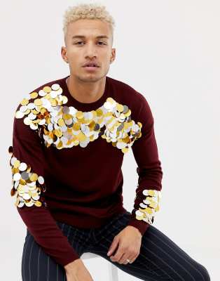 asos sequin jumper