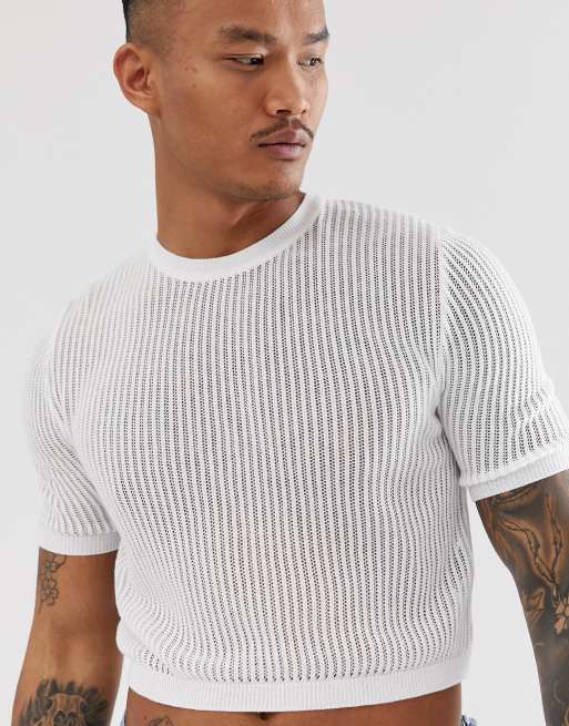 White hotsell mesh jumper