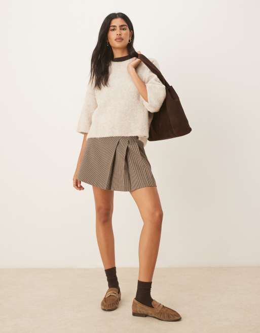 ASOS DESIGN knitted short sleeve t-shirt in boucle in marshmallow, 2 of 4