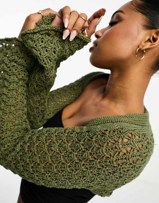 Olive green deals shrug cardigan