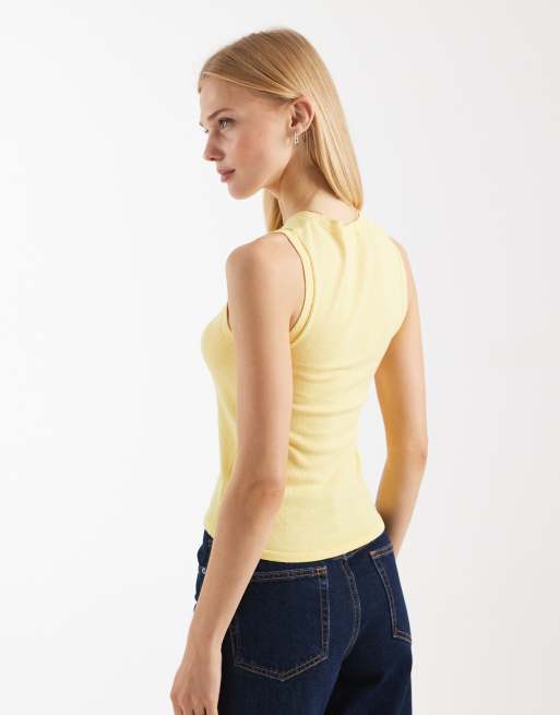 ASOS DESIGN knitted slash neck top in buttermilk (part of a set), 4 of 4