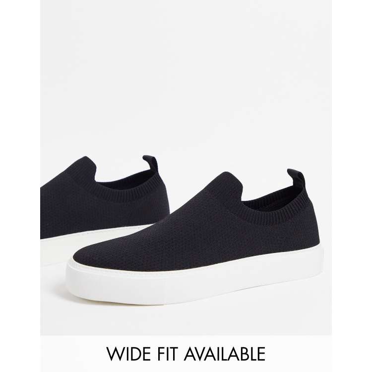 Black suede store slip on trainers