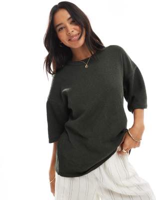 Asos Design Knitted Slub Relaxed T-shirt