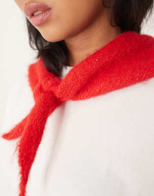 Asos Design Knitted Small Triangle Scarf