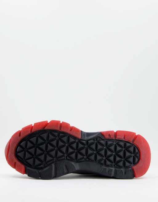 Black trainers 2025 with red soles