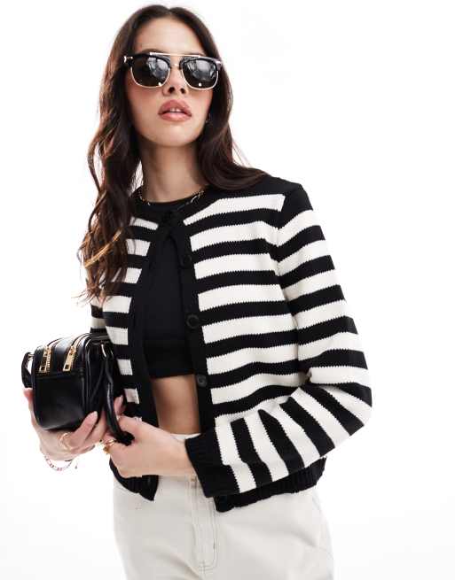  ASOS DESIGN knitted stripe cardigan