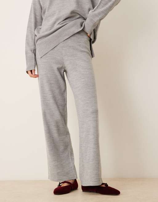 ASOS DESIGN knitted structured trouser co-ord in grey, 2 of 5