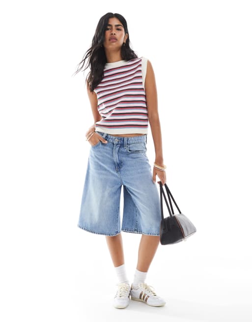 ASOS DESIGN knitted tank in multi stripe, 2 of 4