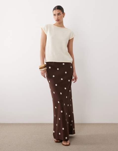 ASOS DESIGN knitted tee with rolled edges in ecru - view 1