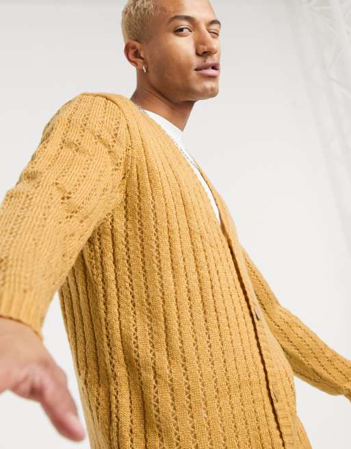 Asos 2024 mustard cardigan