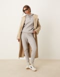 [ASOS DESIGN] ASOS DESIGN knitted trackies with panelling detail in grey (part of a set) XS Grey