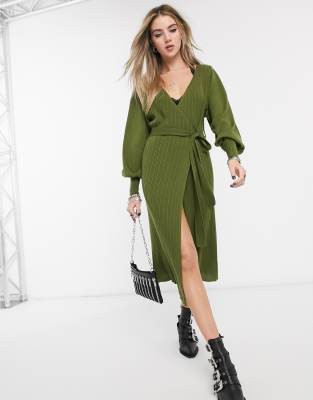 wrap dress knit