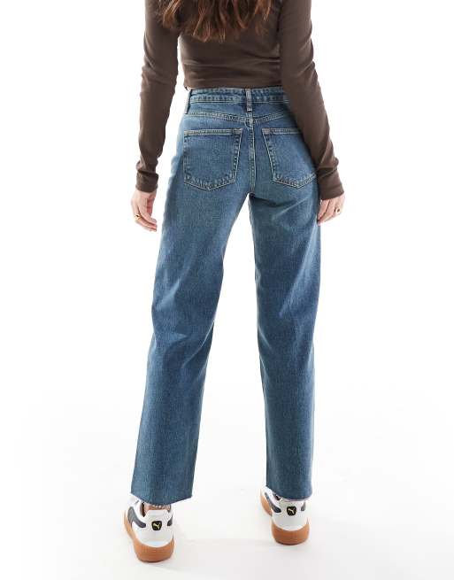 ASOS DESIGN – Knöchellange Jeans in Vintage-Waschung mit geradem Schnitt und Comfort-Stretch , 3 von 5