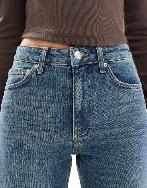 ASOS DESIGN – Knöchellange Jeans in Vintage-Waschung mit geradem Schnitt und Comfort-Stretch , 4 von 5