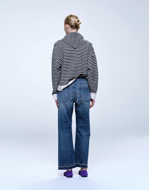 ASOS DESIGN – Knöchellange Jeans mit Aufnäher und Flicken in Vintage-Waschung, 2 von 5