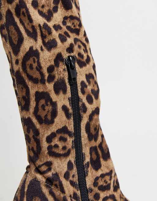 Leopard print hot sale boots asos