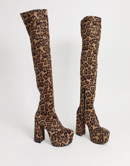 Leopard print hot sale boots asos