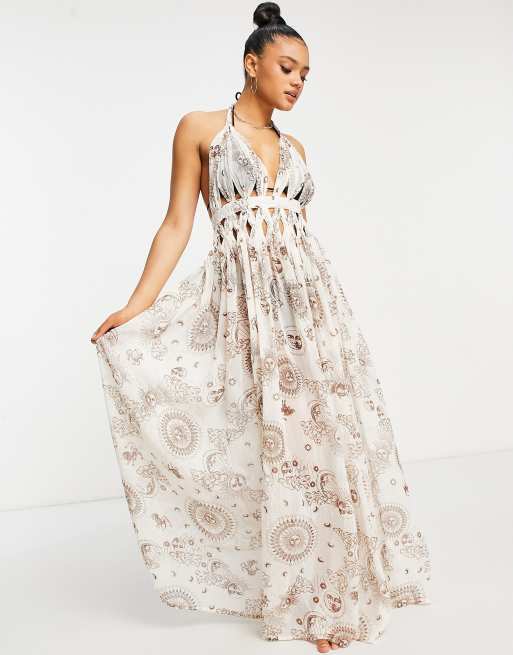 Chiffon maxi 2024 beach dress