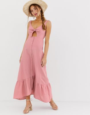 asos dusky pink dress
