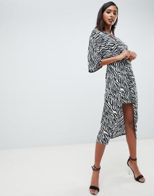 ASOS DESIGN knot front midi kimono 