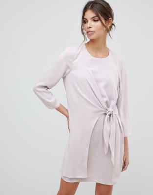 knot front shift dress