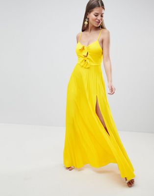 asos yellow dress maxi