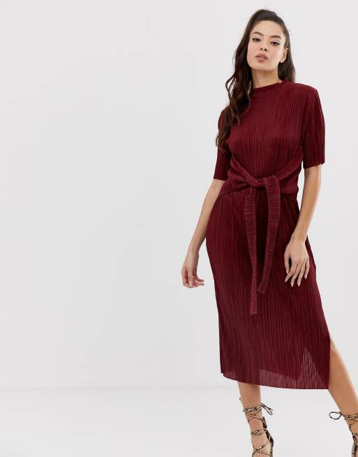 Asos plisse clearance dress