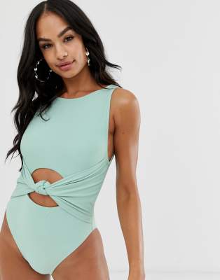 asos green swimsuit