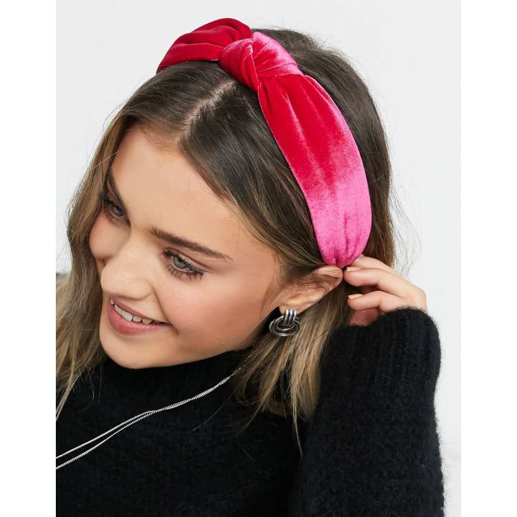 Serre tête/headband simple fin - fuchsia fluo