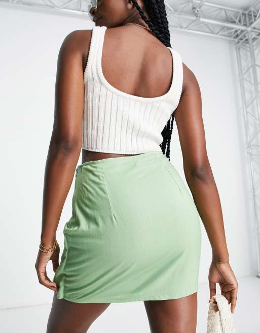 Asos green mini clearance skirt