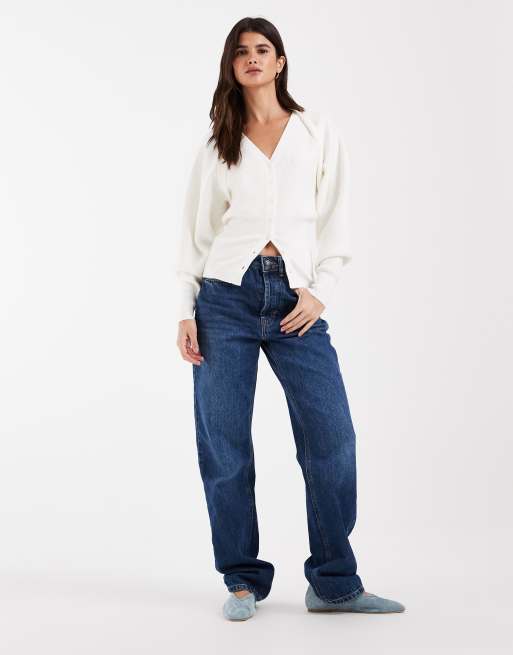 ASOS DESIGN kofta med dubbla lager i cream, 2 av 4